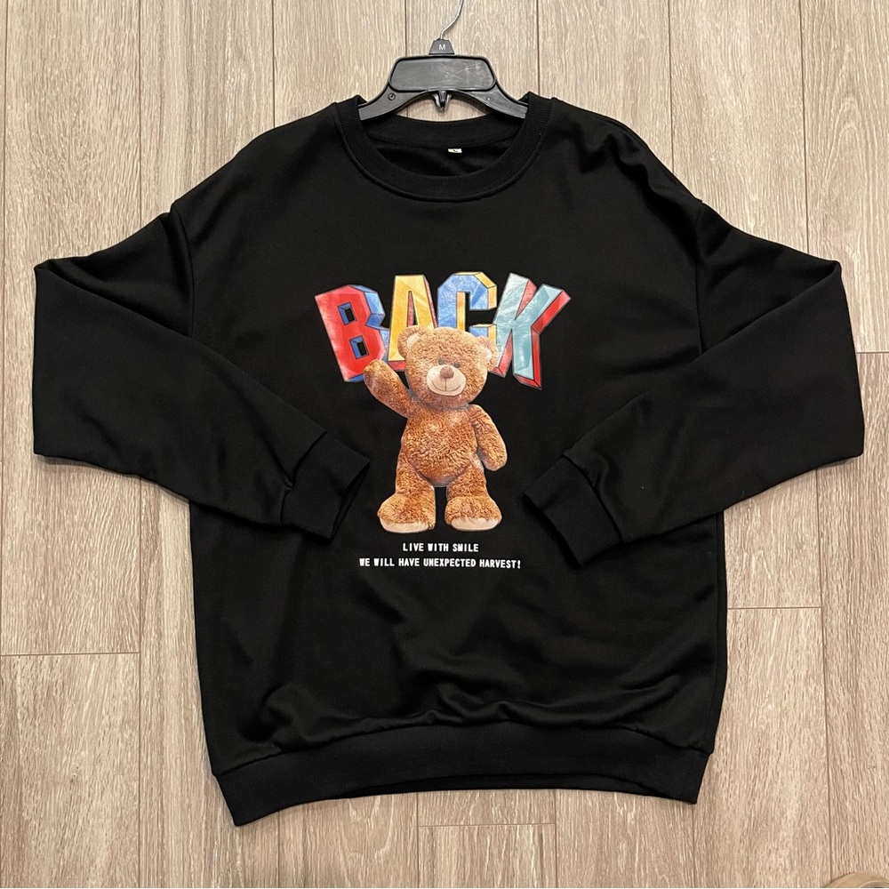 Black Teddy Bear Sweatshirt